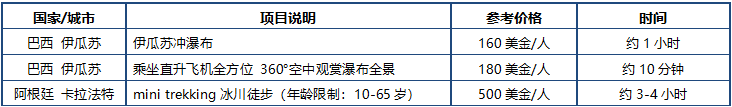 狂欢节长线自费项目